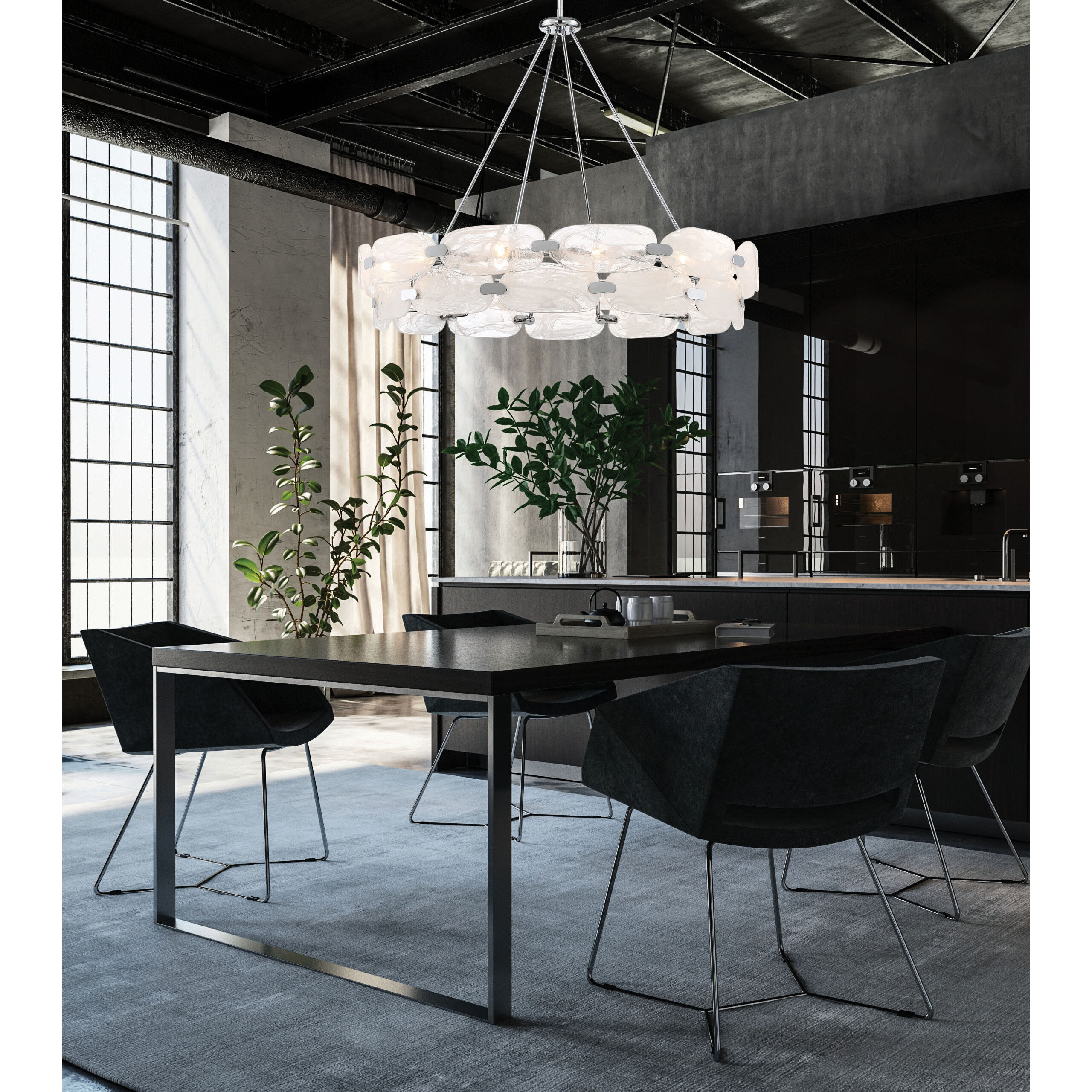 Vasare 12 Light 38 inch Polished Chrome Pendant Ceiling Light