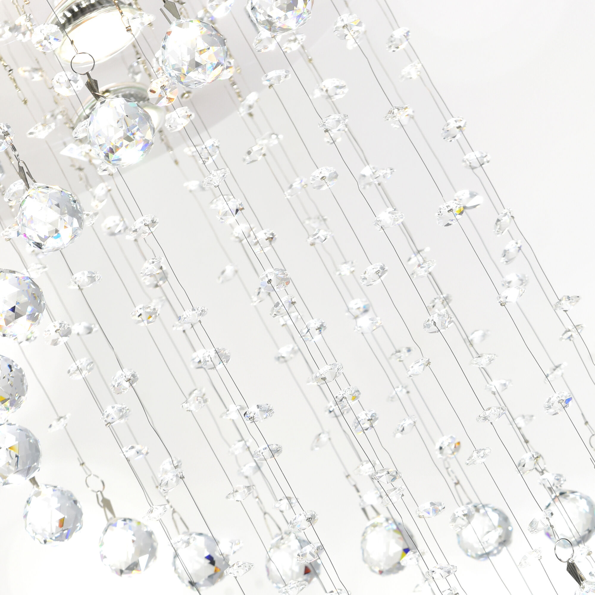 Spiral 5 Light 14 inch Chrome Flush Mount Ceiling Light