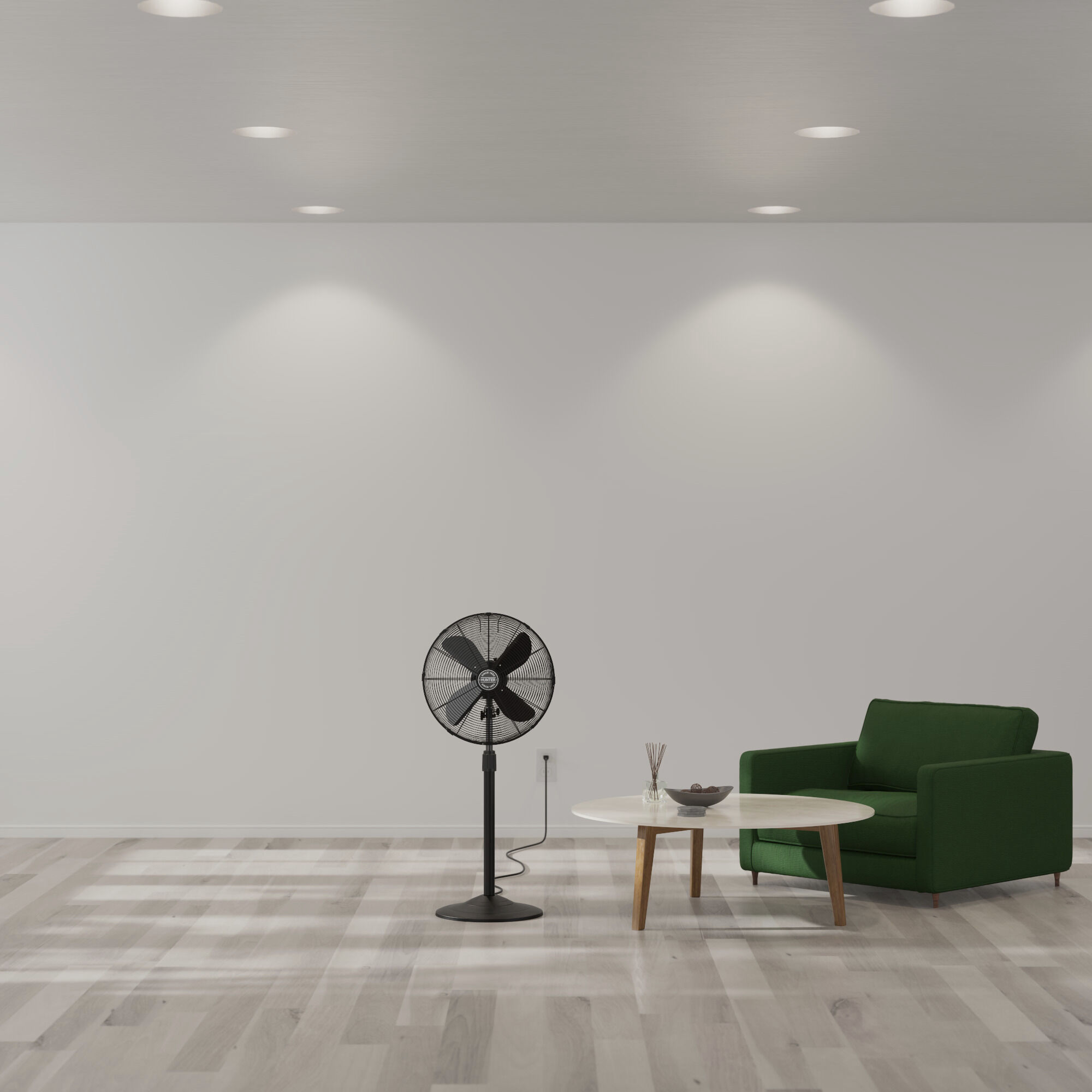 Classic S16 Matte Black Oscillating Standing Fan