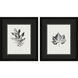 Black Print Leaf Black and Neutral and Beige Framed Art