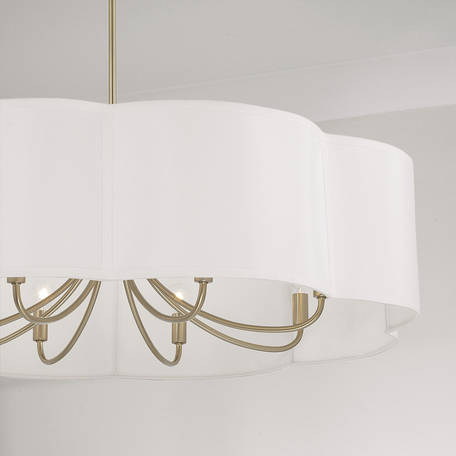 Sabine 8 Light 36 inch Matte Brass Chandelier Ceiling Light