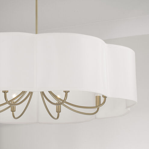 Sabine 8 Light 36 inch Matte Brass Chandelier Ceiling Light