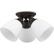 Somerville 3 Light 14 inch Bronze Semi-Flush Mount Ceiling Light