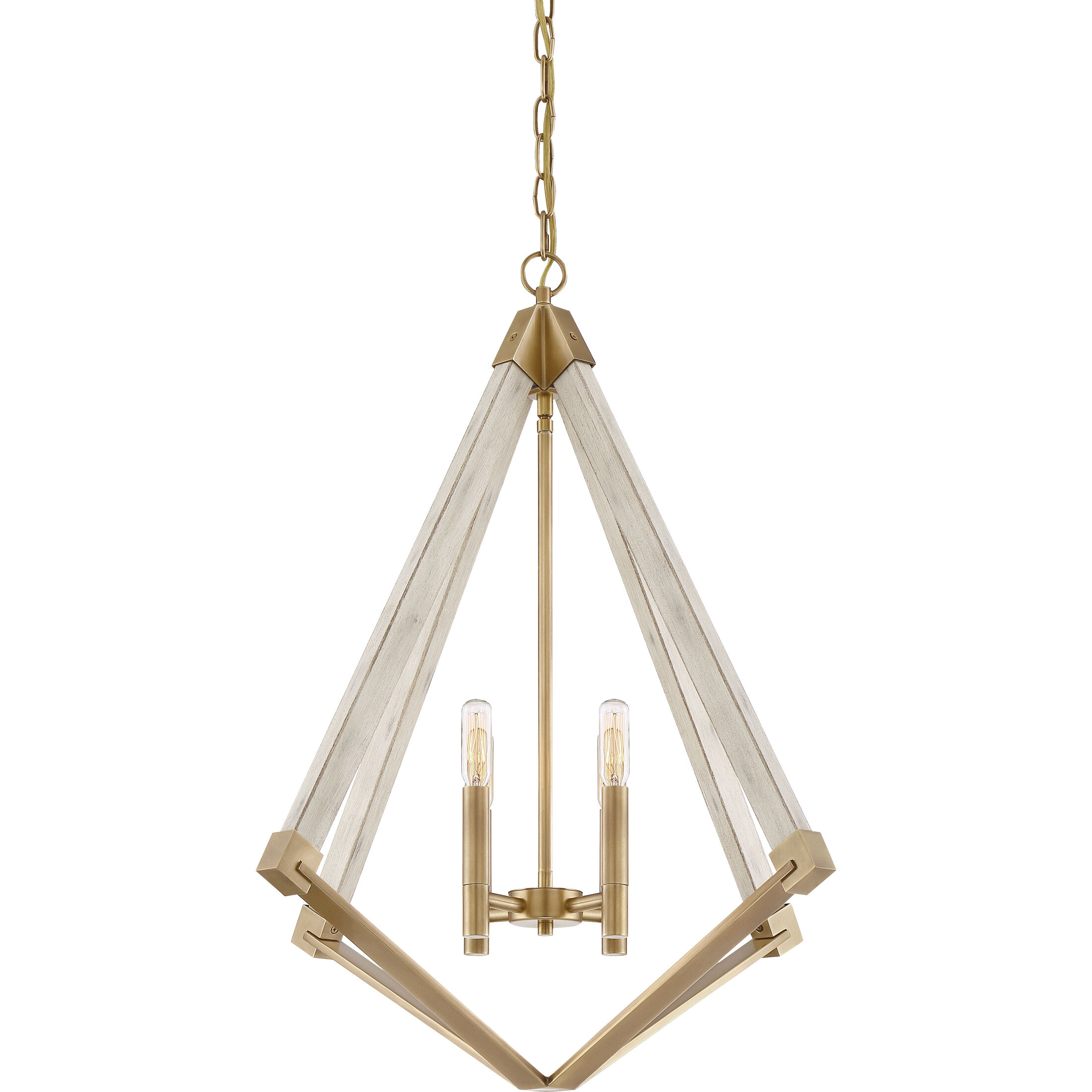 Viewpoint 4 Light 24 inch Weathered Brass Foyer Chandelier Ceiling Light