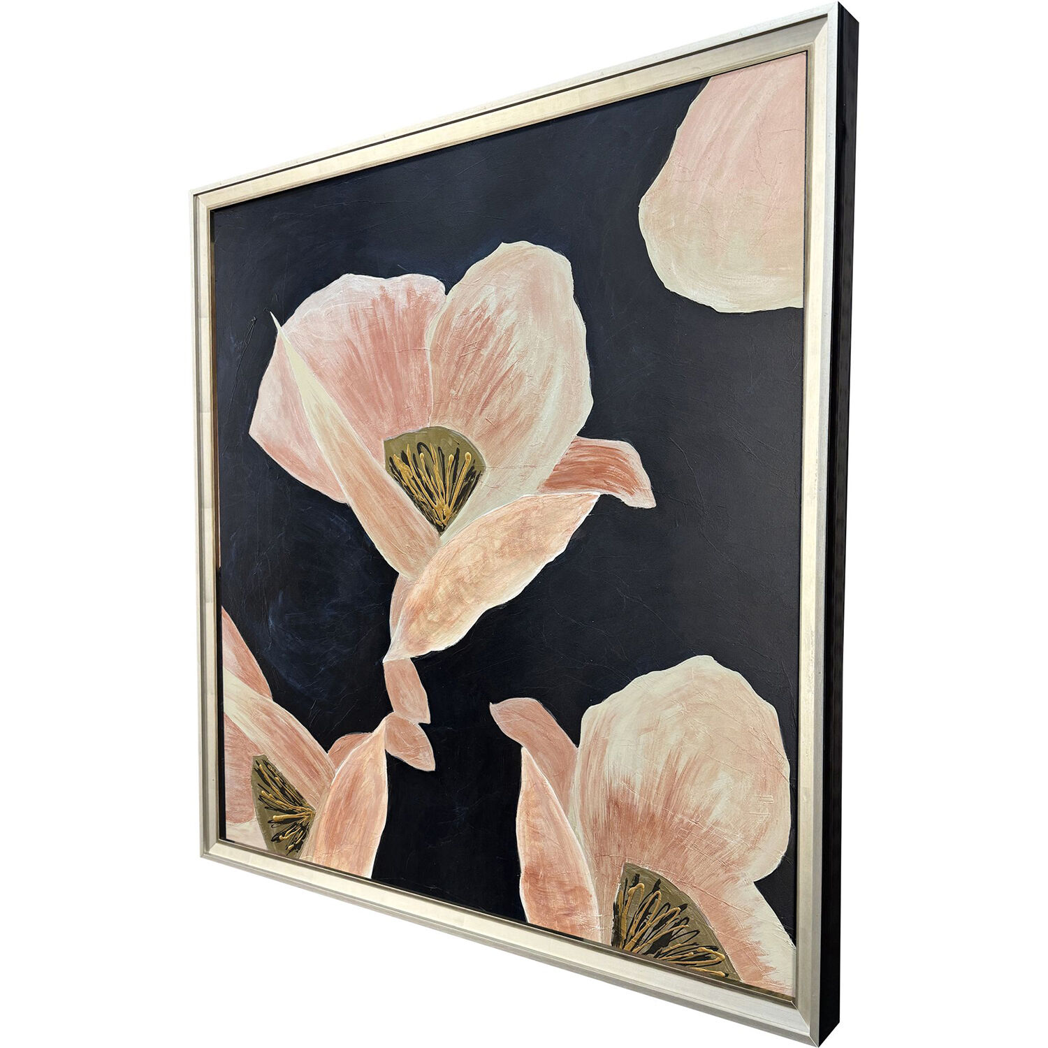 Poppy Perfection Pink and Blue and Black and White Framed Art, The Studio