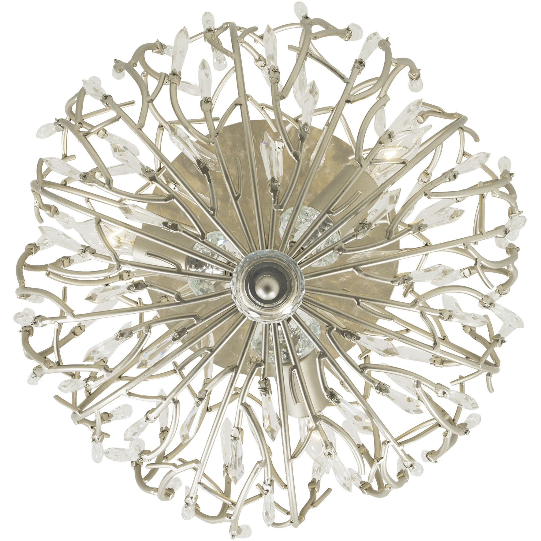 Bask 3 Light 18 inch Gold Dust Semi-Flush Ceiling Light