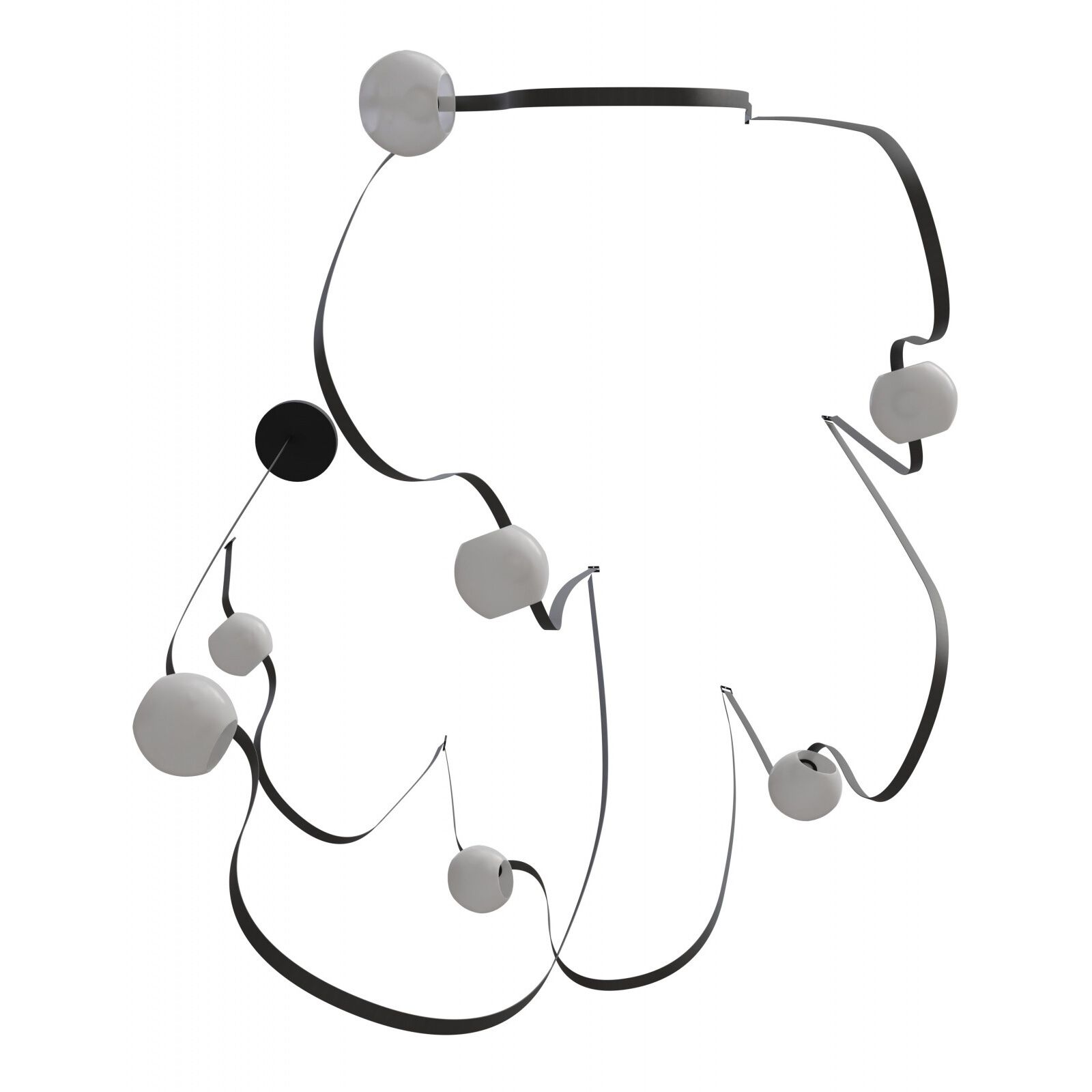 Fremont LED 8 inch Black Belt Chandelier Ceiling Light