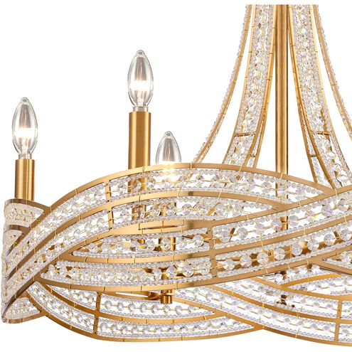 Anastasia 6 Light 27 inch Lacquered Gold Chandelier Ceiling Light