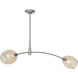 Artemis 2 Light 46.75 inch Polished Nickel Chandelier Ceiling Light in Champagne Glass