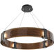Parallel LED 32.7 inch Matte Black Chandelier Ceiling Light in Bronze Granite, 2700K LED, Ring