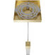 Original Glacier Avenue LED 2 inch Brushed Brass Pendant Ceiling Light in Bubbled