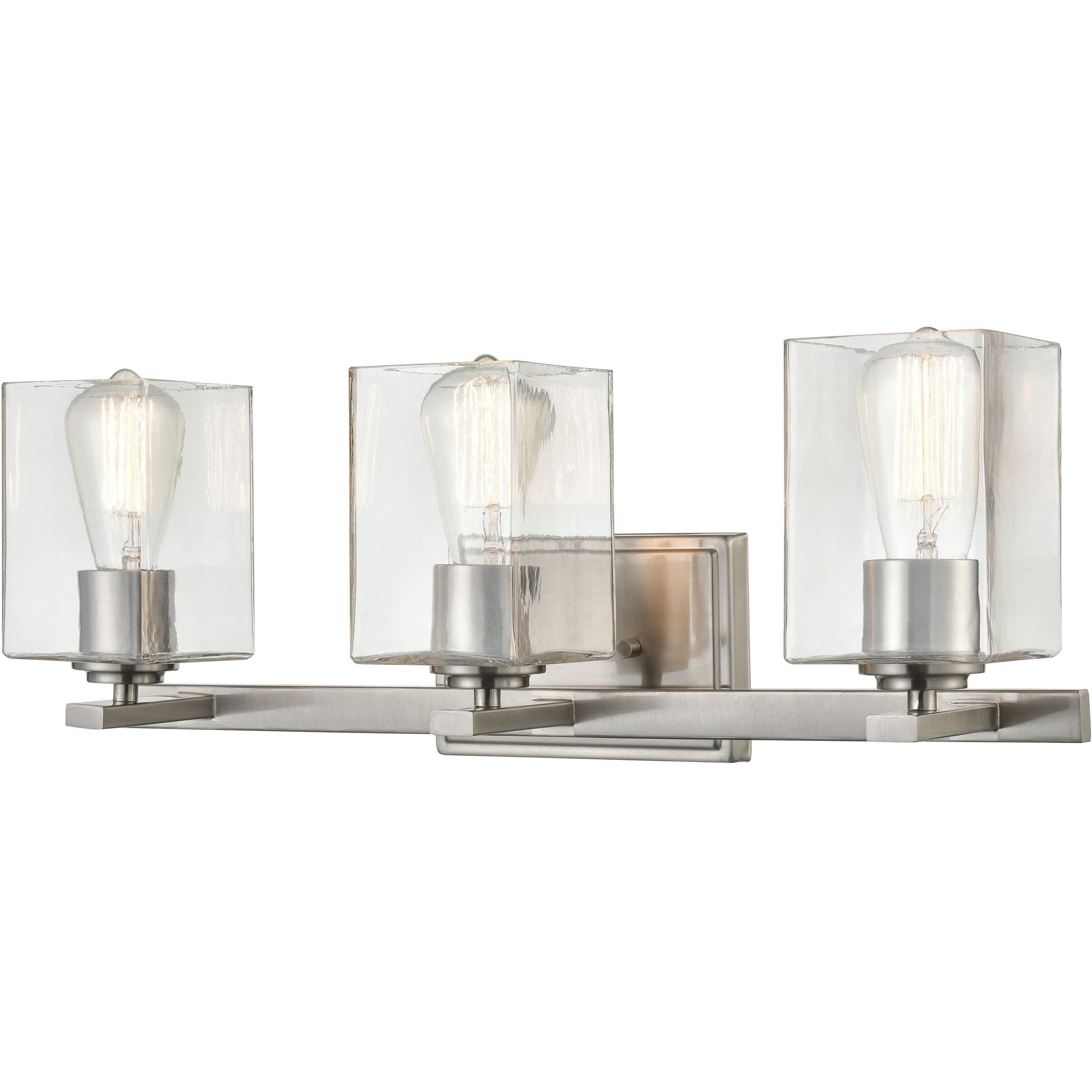 None 3 Light 23 inch Brushed Nickel Bathroom Vanity Light Wall Light