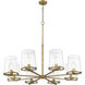 Callista 8 Light 44 inch Rubbed Brass Chandelier Ceiling Light