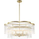 Azura 6 Light 28 inch Heirloom Brass Scalloped Pendant Ceiling Light