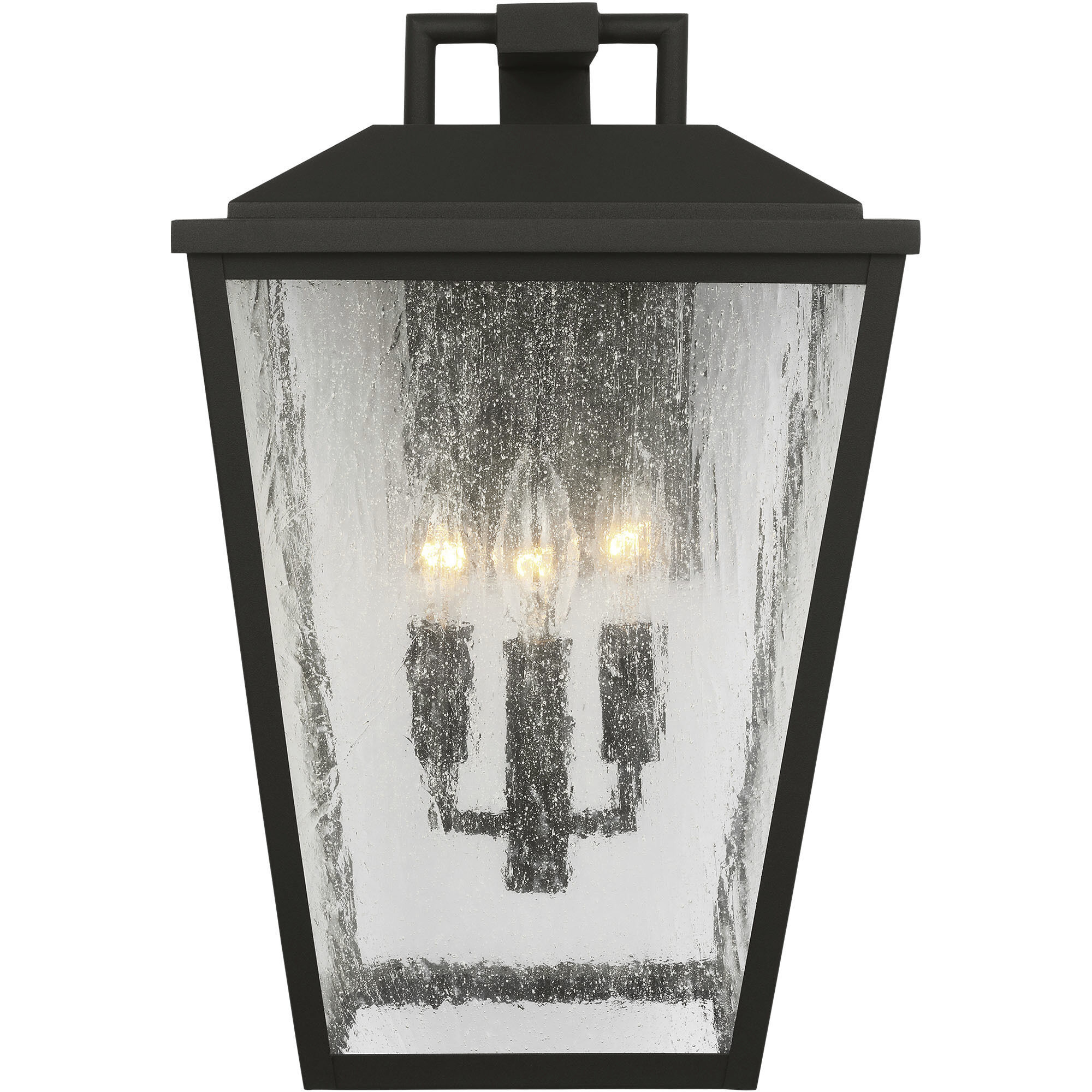 Drew & Jonathan Kennewick 3 Light 16.5 inch Textured Black Outdoor Wall Lantern, Large