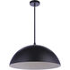 Sculptural Statement LED 23.25 inch Flat Black Pendant Ceiling Light