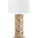 Cahill 28 inch 9 watt Natural Burl with Polished Nickel Table Lamp Portable Light