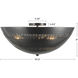 Overland 3 Light 18.13 inch Vintage Brass Flush Mount Ceiling Light