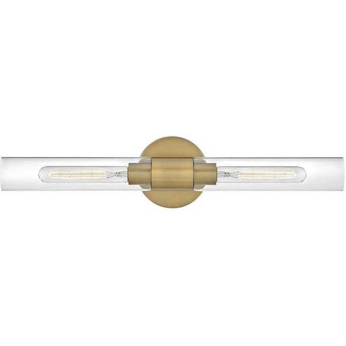 Shea LED 24 inch Lacquered Brass Bath Light Wall Light