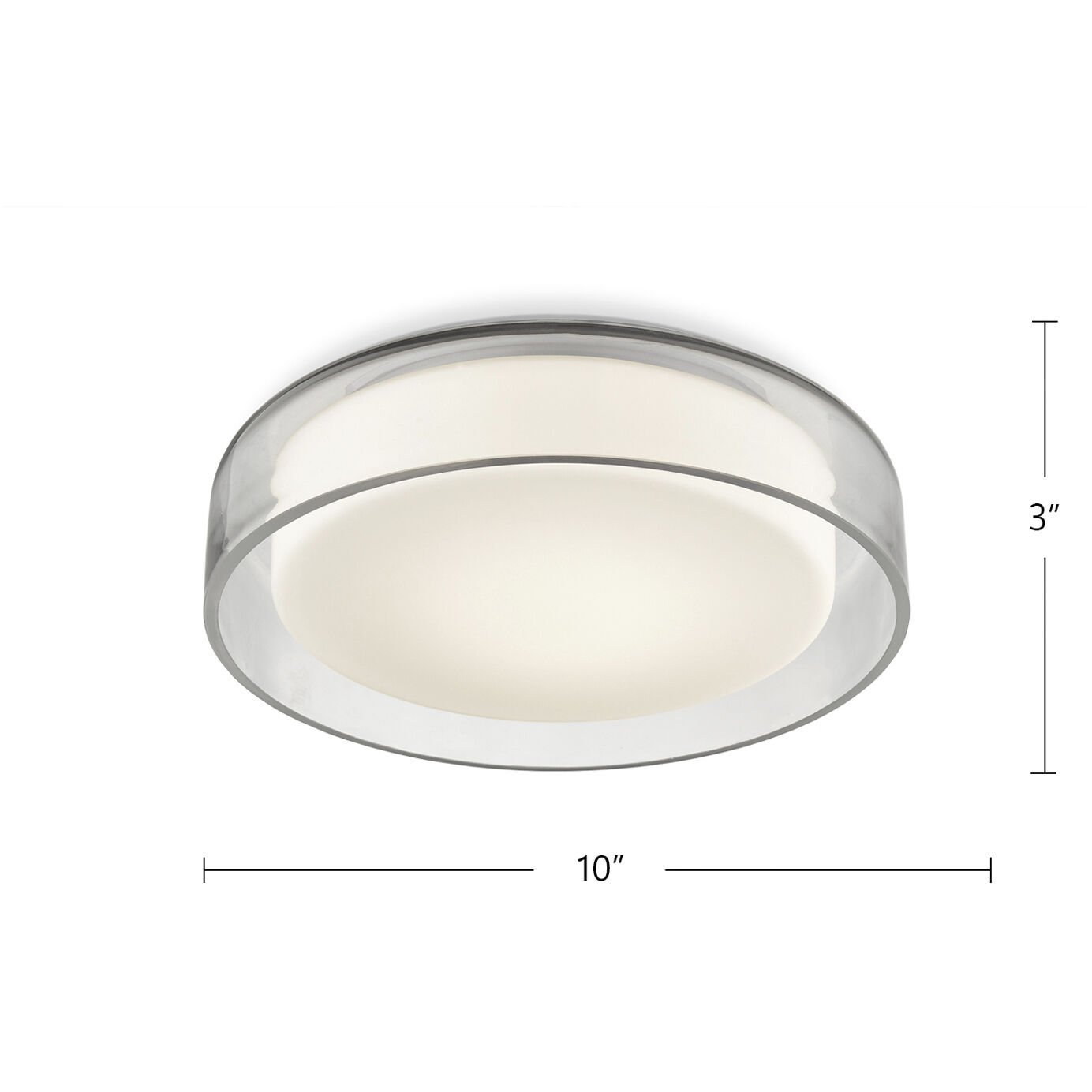 Aston LED 10 inch Clear Flush Mount Ceiling Light
