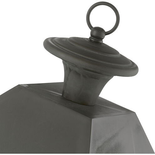 Wentworth 4 Light 28 inch Charcoal Outdoor Extra Post Top Lantern, Extra Large