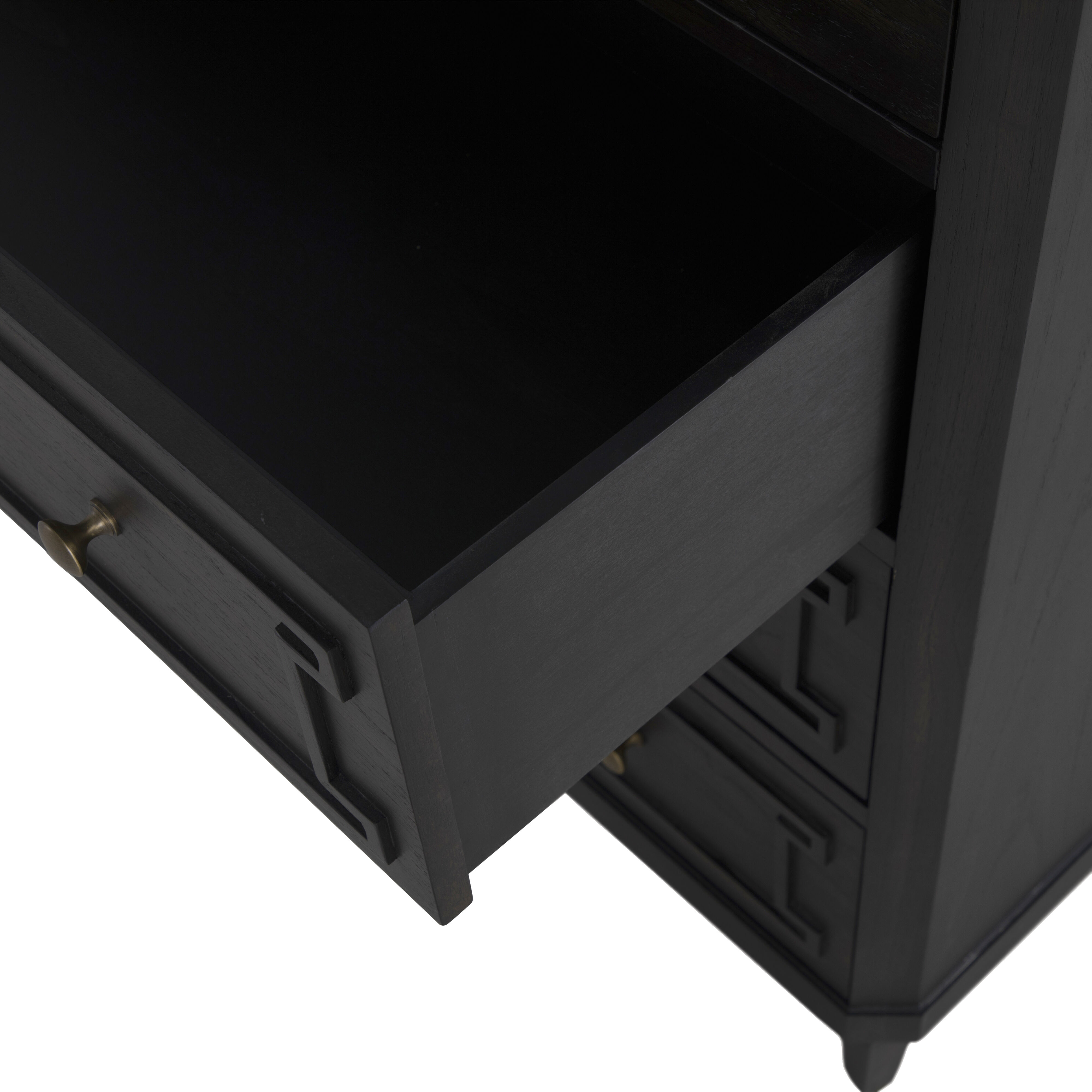 Glenwood Cerused Brown and Agros White Stone with Brushed Antique Brass Chest