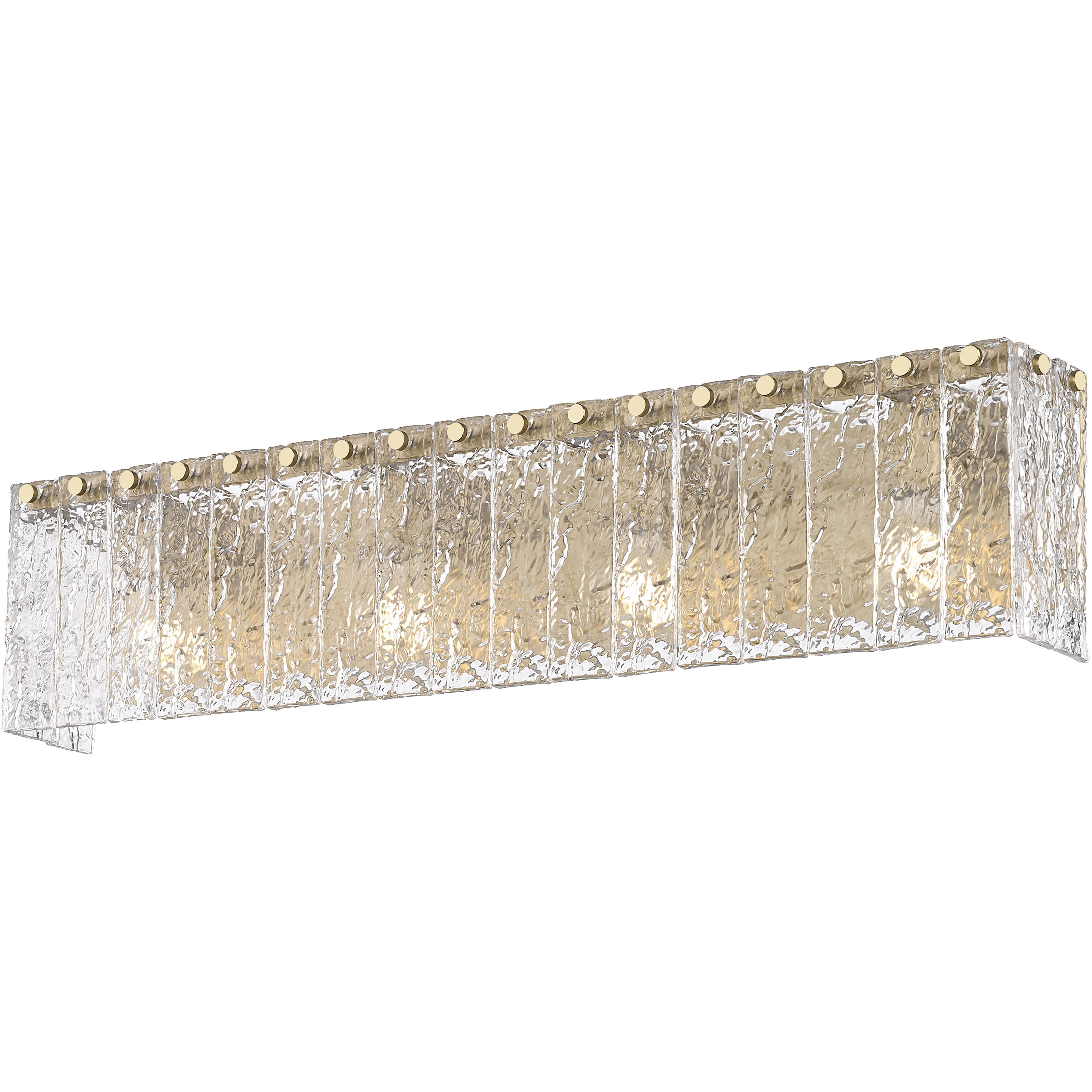 Glacier 4 Light 31.25 inch Modern Gold Vanity Wall Light