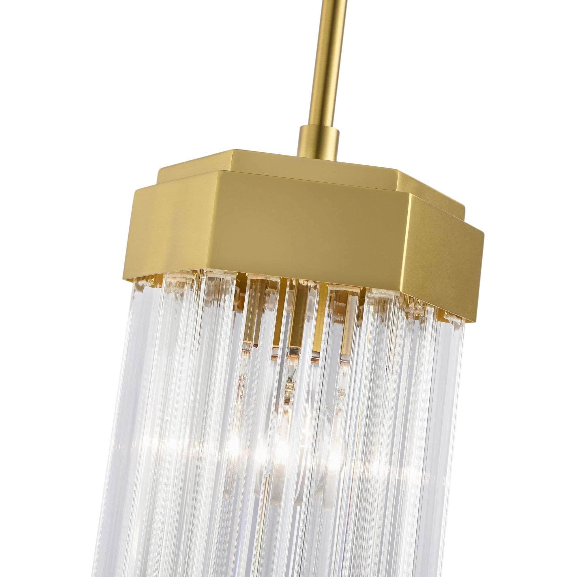 Emma 1 Light 6.9 inch Brushed Brass Pendant Ceiling Light