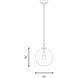 Modern LED 14 inch Natural Brass Pendant Ceiling Light
