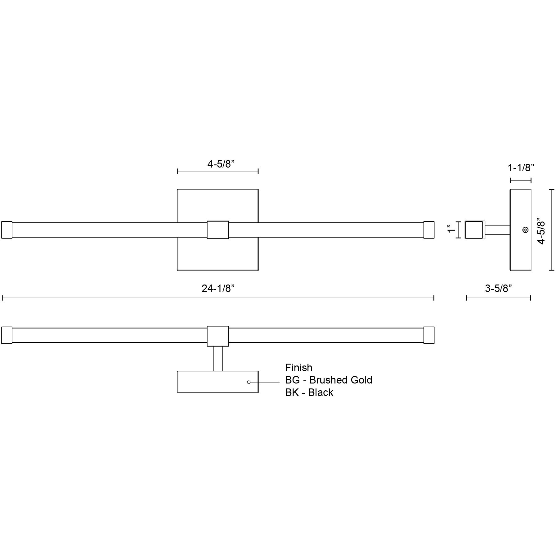 Blade Bath Vanity Light Wall Light in Black