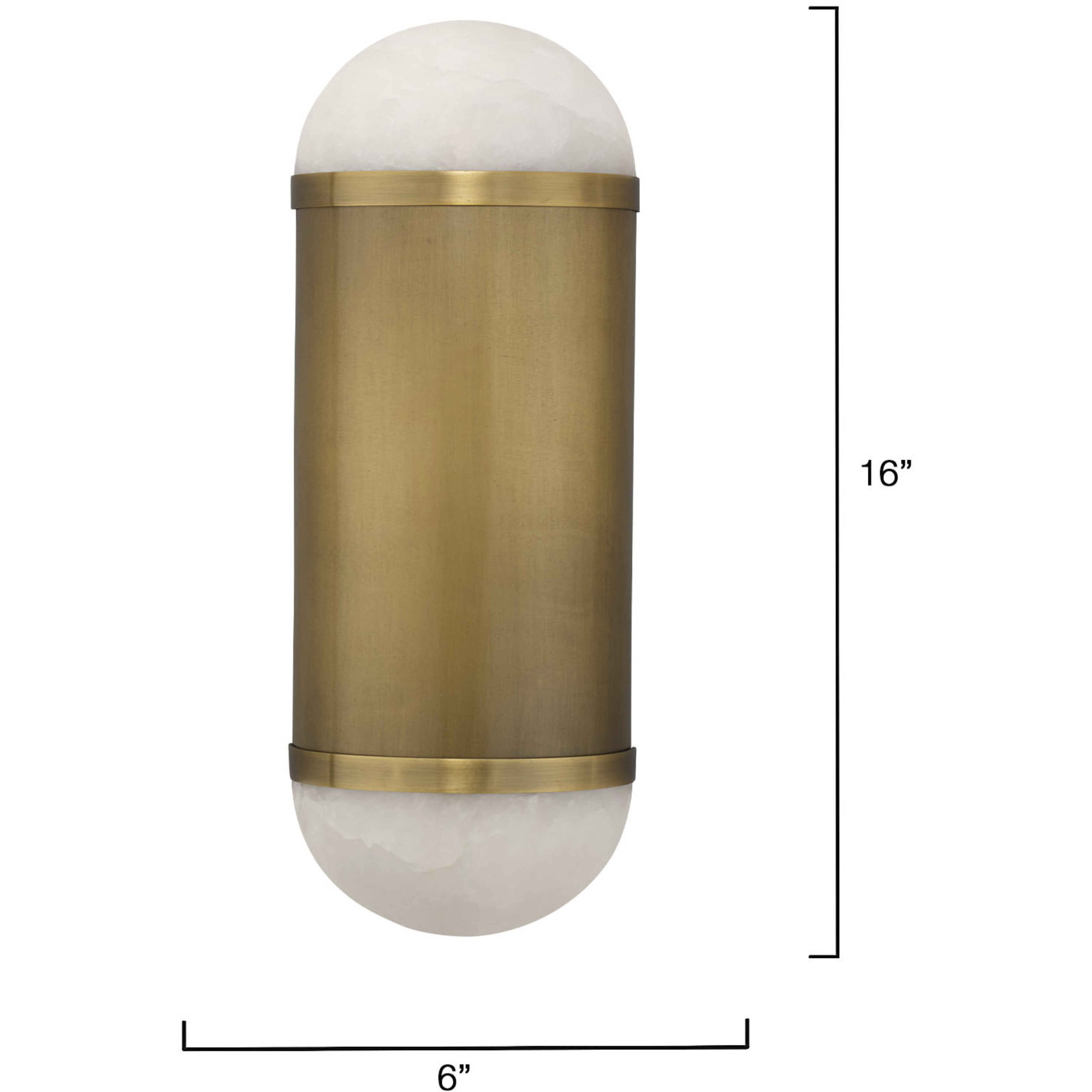 Remedy LED 6 inch Antique Brass Wall Sconce Wall Light, Inline