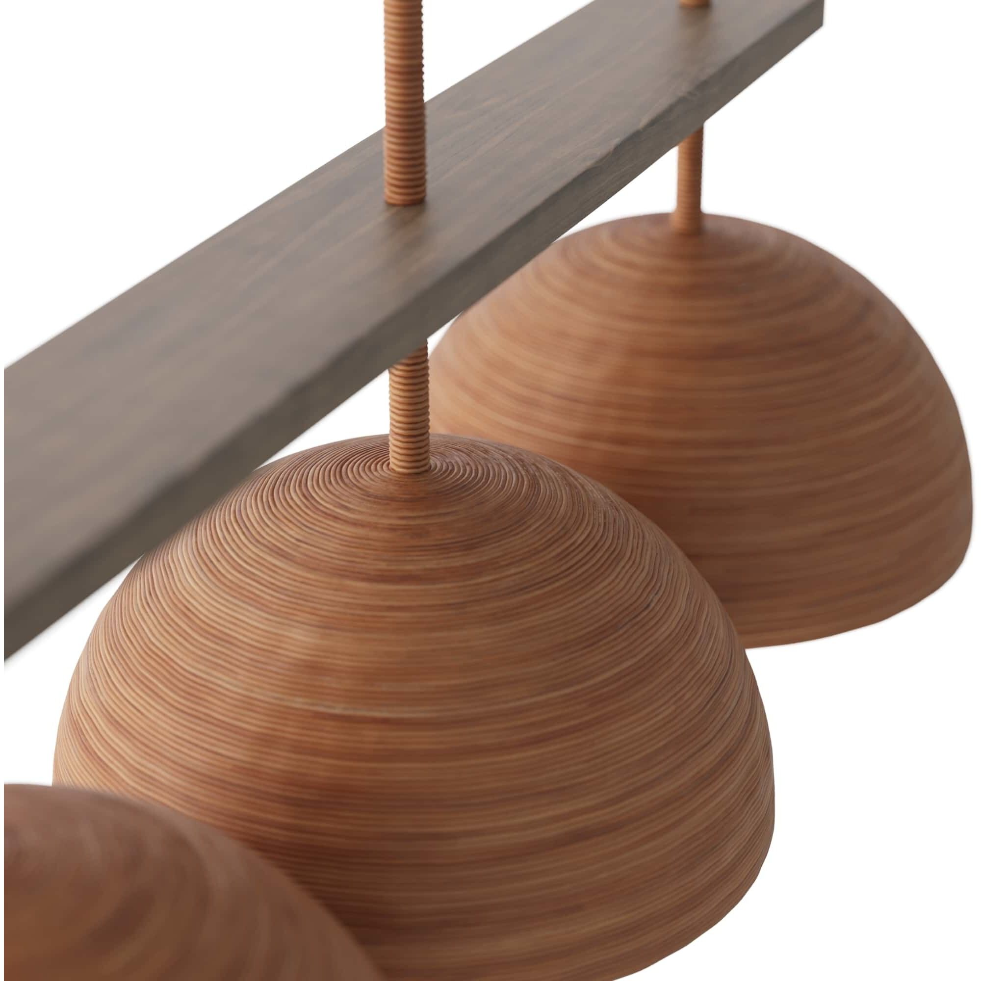 Vega 3 Light 48 inch Honey Linear Chandelier Ceiling Light