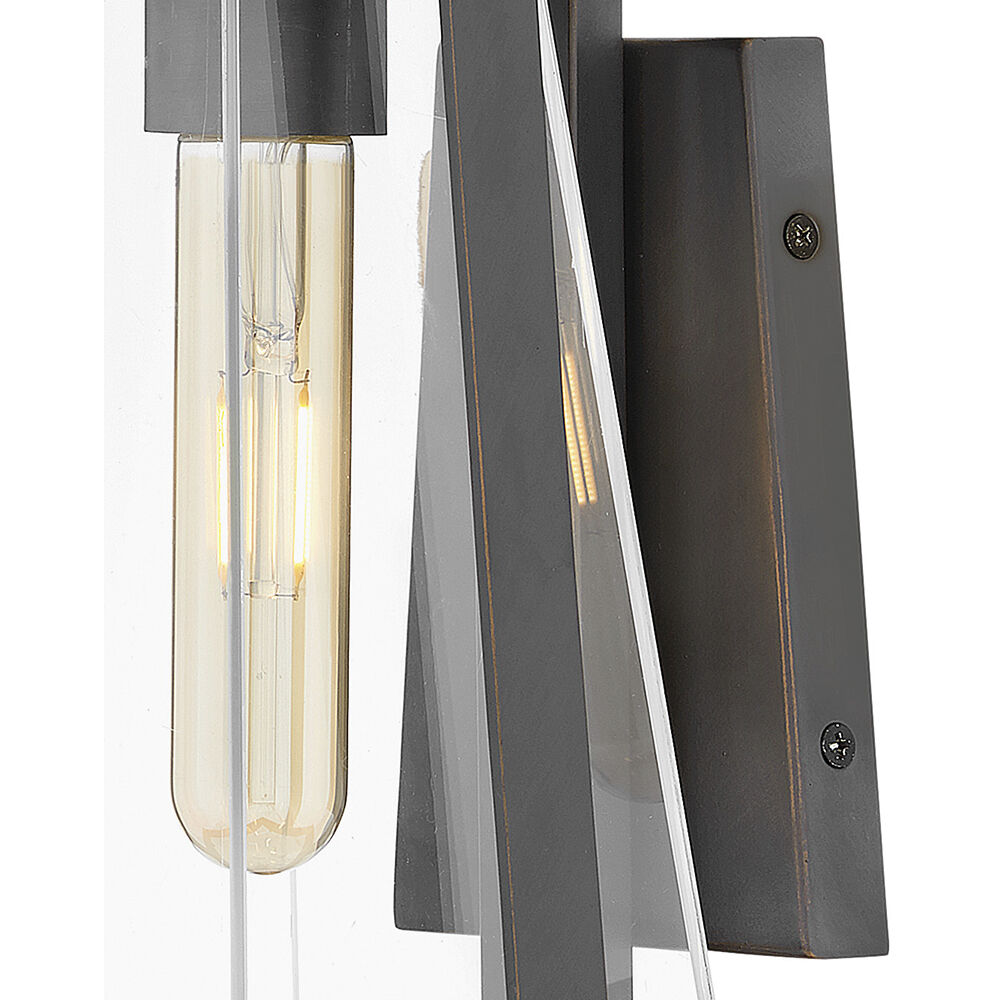 Arcadia LED 12 inch Aged Copper Bronze Outdoor Wall Mount Lantern, Small