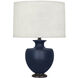 Michael Berman Atlas 25.25 inch 150.00 watt Matte Midnight Blue Table Lamp Portable Light in Deep Patina Bronze