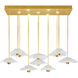 Embark 17 Light 61.75 inch Gold Pendant Ceiling Light