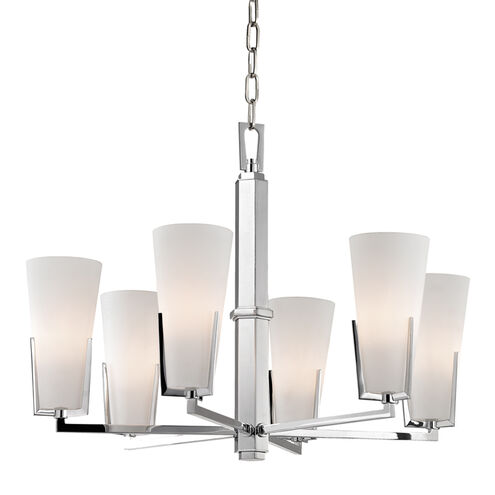 Upton 6 Light 26 inch Polished Chrome Chandelier Ceiling Light