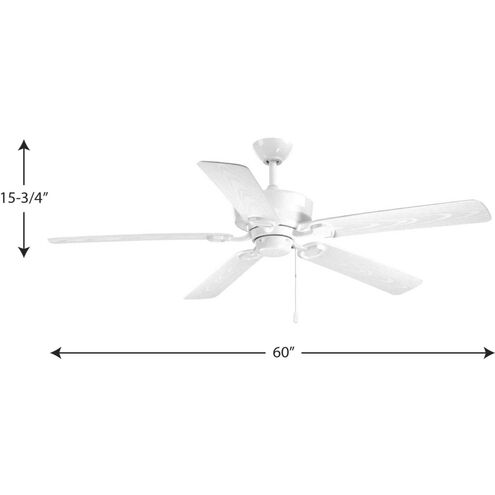 Lakehurst 60 inch White Indoor/Outdoor Ceiling Fan