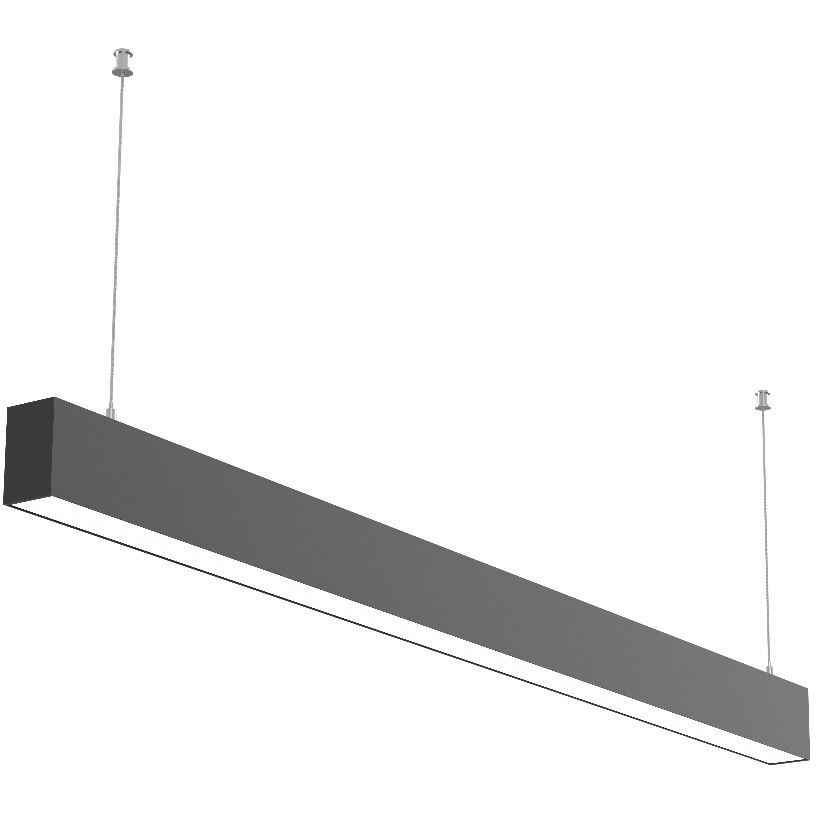 LIN LED 48 inch Black Indoor Linear Pendant Ceiling Light