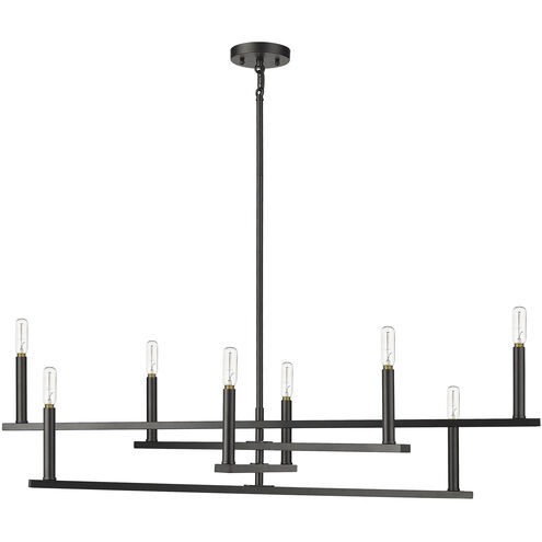 Hale 8 Light 42 inch Black Chandelier Ceiling Light