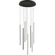 Chute LED 19 inch Black Multi Pendant Ceiling Light