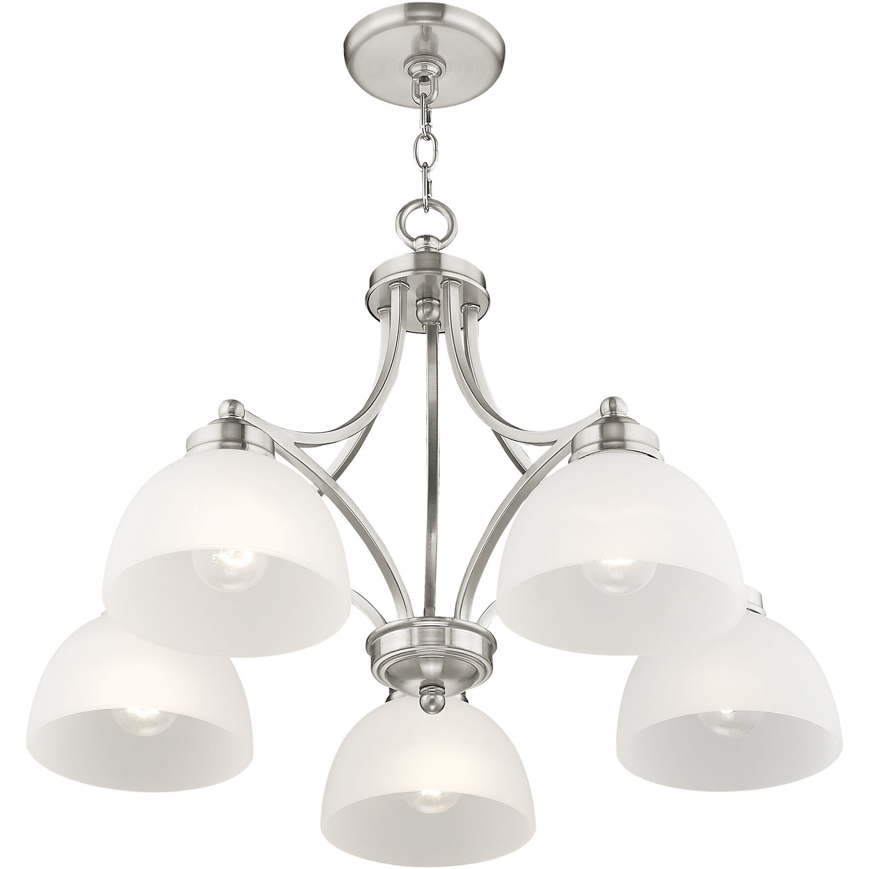 Somerset 5 Light 25 inch Brushed Nickel Chandelier Ceiling Light