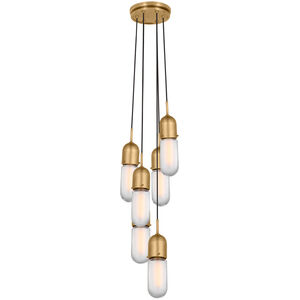 Thomas O'Brien Junio LED 9.5 inch Hand-Rubbed Antique Brass Pendant Ceiling Light
