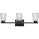 Dalton LED 24 inch Black Bathroom Vanity Wall Light