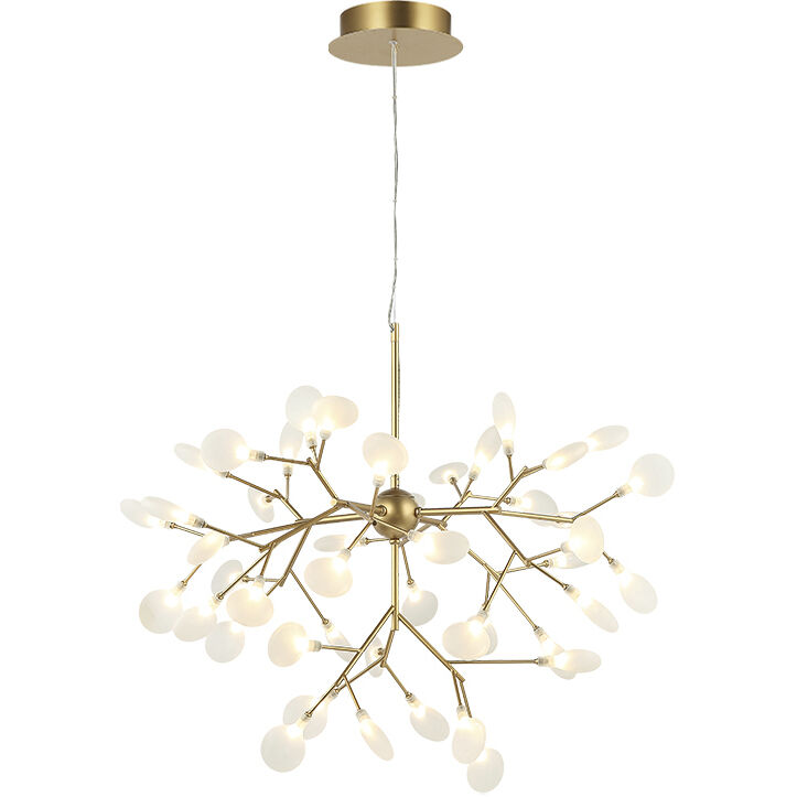 Hydrangea Bloom LED 35.38 inch Gold Pendant Ceiling Light