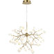 Hydragea Bloom LED 35.38 inch Gold Pendant Ceiling Light
