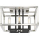 Quadra 4 Light 13 inch Brushed Nickel and Black Flush Mount Ceiling Light in 5.15