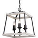 Teagan 3 Light 15 inch Natural Black Pendant Ceiling Light in Gray Harbor Wood Accents