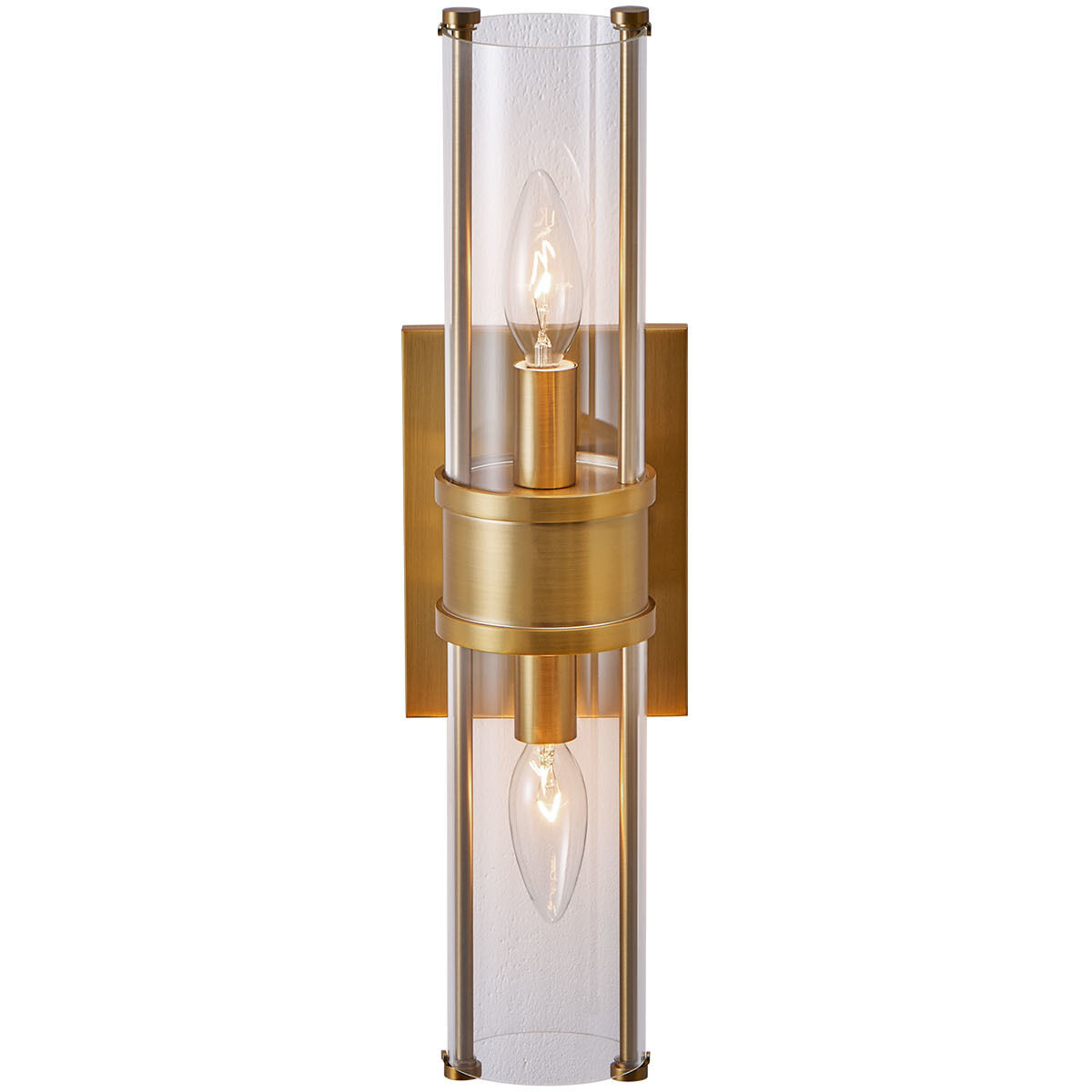 Duet Wall Sconce Wall Light in Vintage Brass