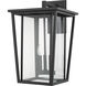 Seoul 3 Light 22.75 inch Black Outdoor Wall Light