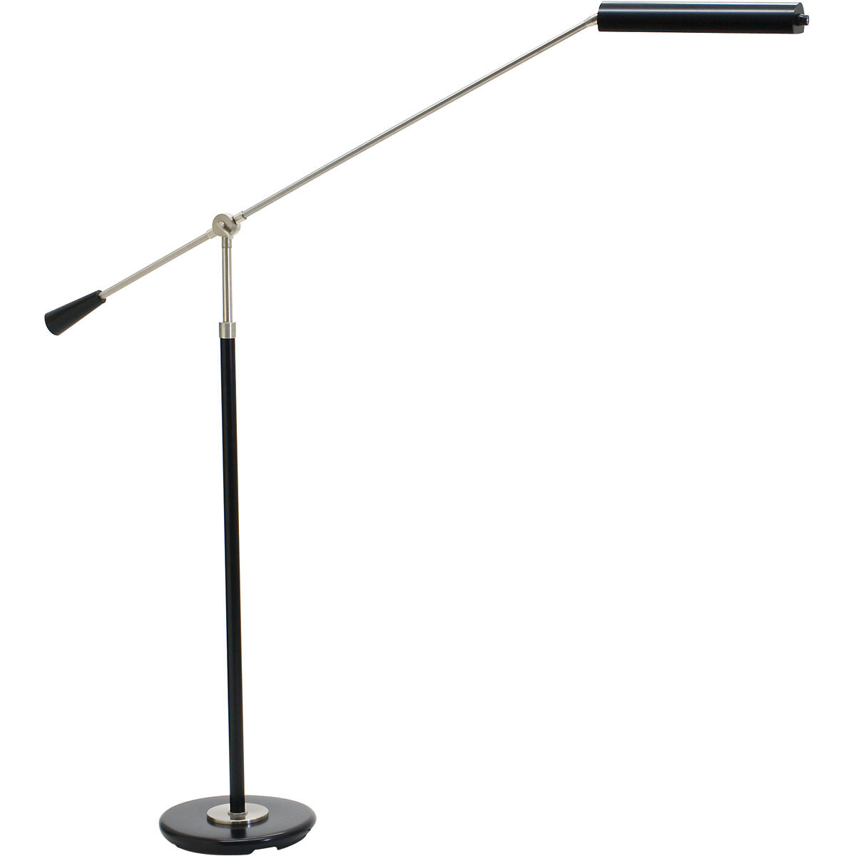 Grand Piano 26 inch 5 watt Black & Satin Nickel Piano Lamp Portable Light in Black with Satin Nickel